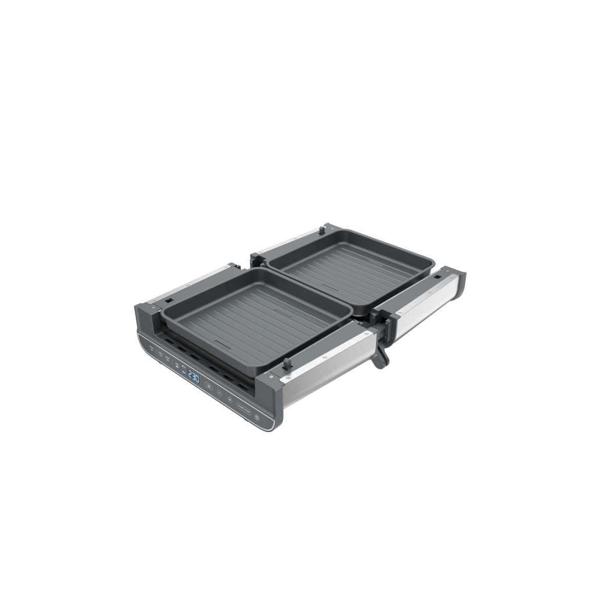 Мултифункционален уред за готвене 4в1 Oliver Voltz OV51015R, 1700W, 240x225 мм, Защита от прегряване, Инокс/Черен