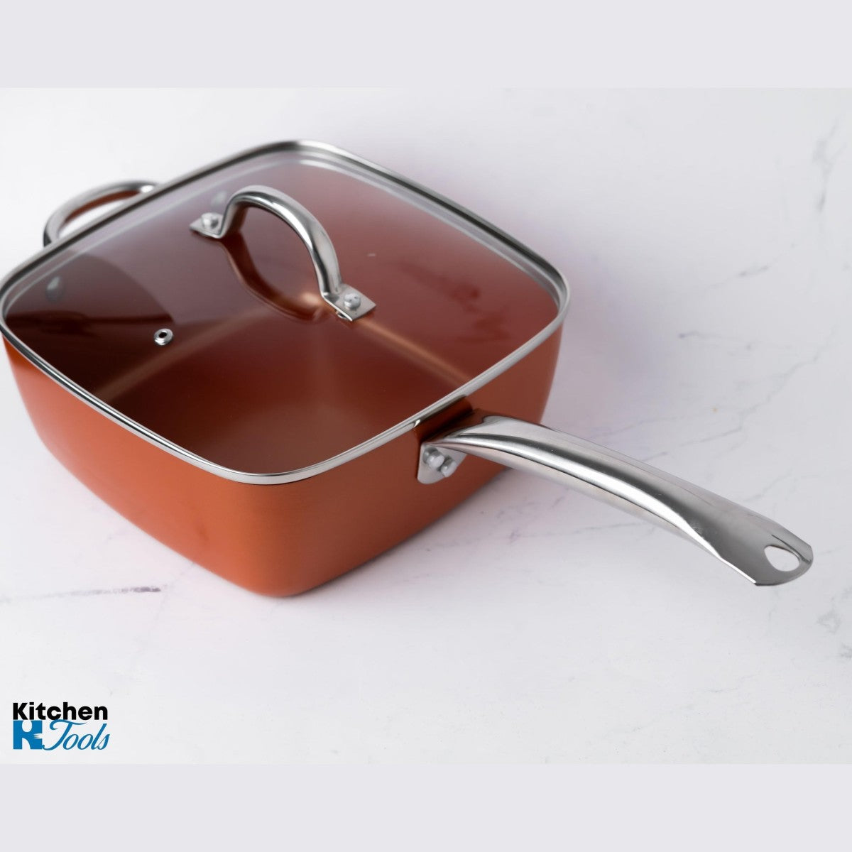 Мултифункционален комплект тиган с незалепващо покритие, 24x24x9.5 см, 4.5 литра, фритюрник, подходящ за фурна, Oliver Voltz