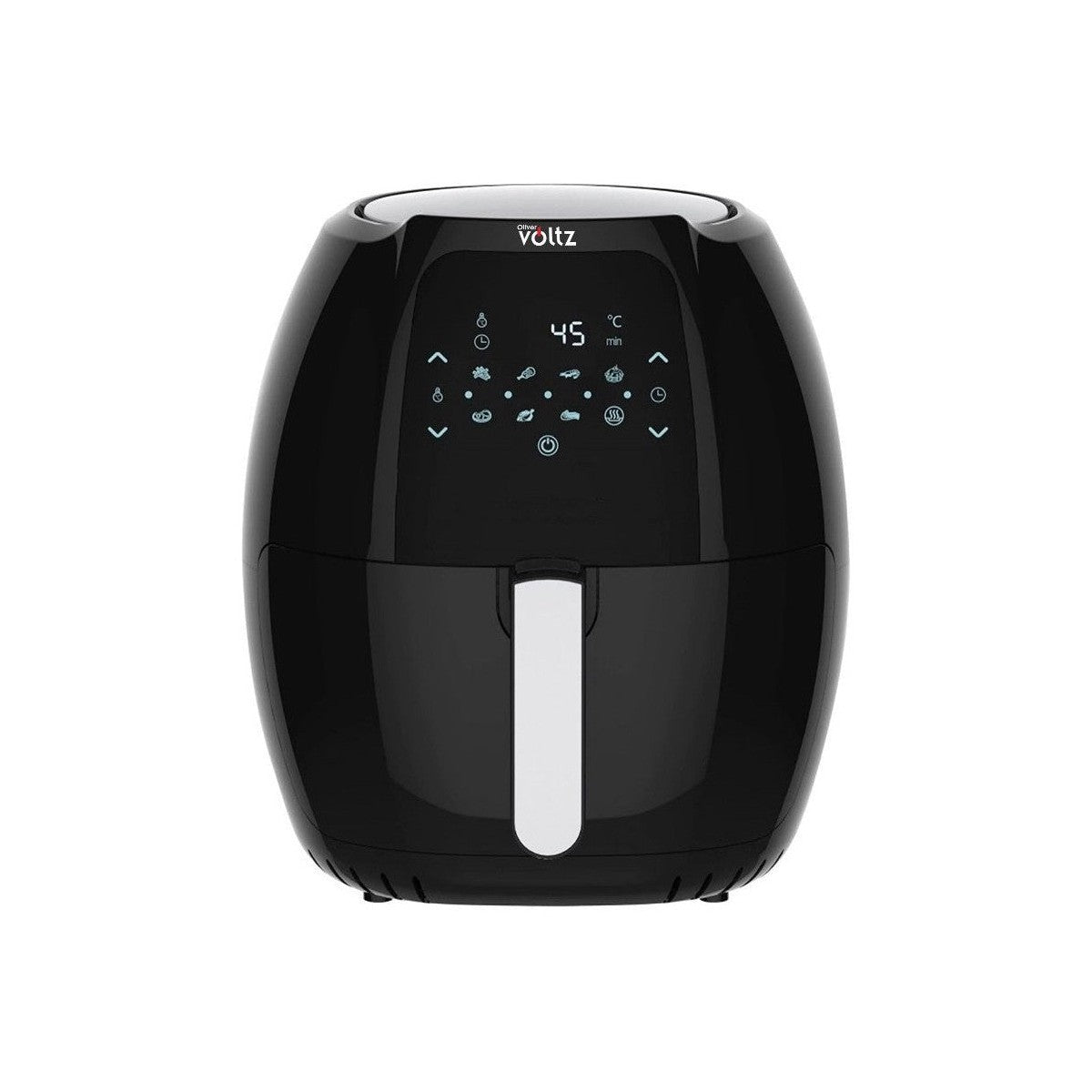 Airfryer 8 в 1, 1800W, 7.7 литра, 80°C - 200°C, 60 мин. таймер, LED екран, 8 програми, Oliver Voltz, черен