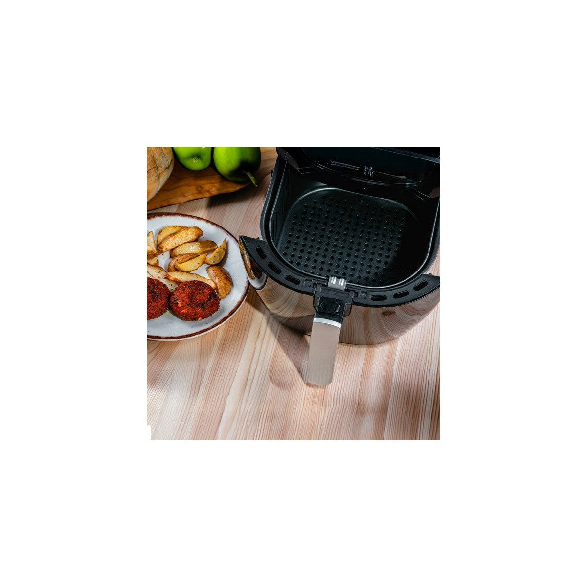 Airfryer 8 в 1, 1800W, 7.7 литра, 80°C - 200°C, 60 мин. таймер, LED екран, 8 програми, Oliver Voltz, черен
