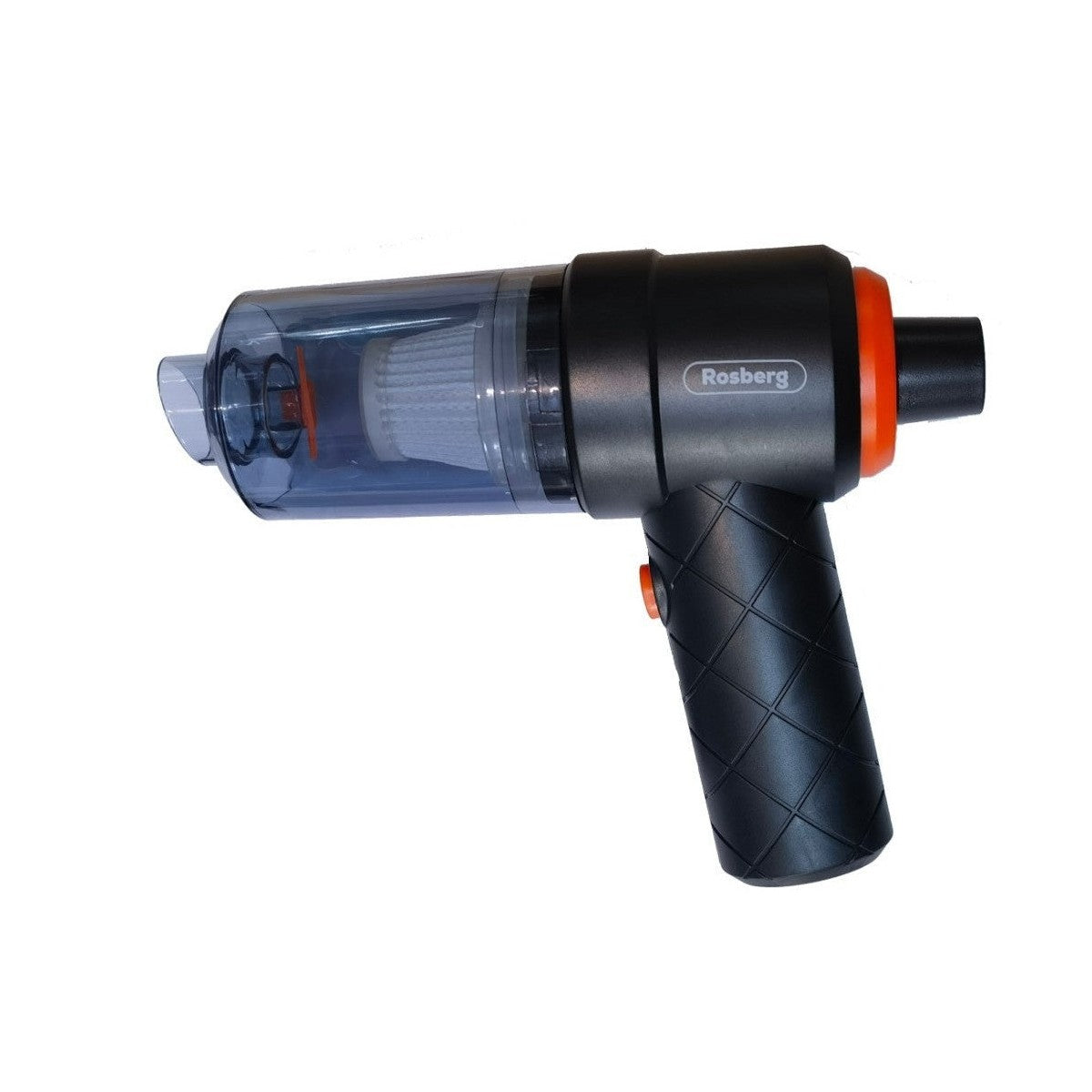 Преносима ръчна прахосмукачка 2 в 1, 6 W, HEPA филтър, 2.5 KPa, контейнер 100 ml, батерия 7.4 V, 1800 mAh, Rosberg