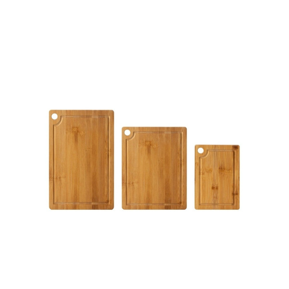 Комплект от 3 броя сатъри от 100% естествен бамбук, 22x15/28x22/33x22см, 2 лица, водоустойчиви, Rosberg