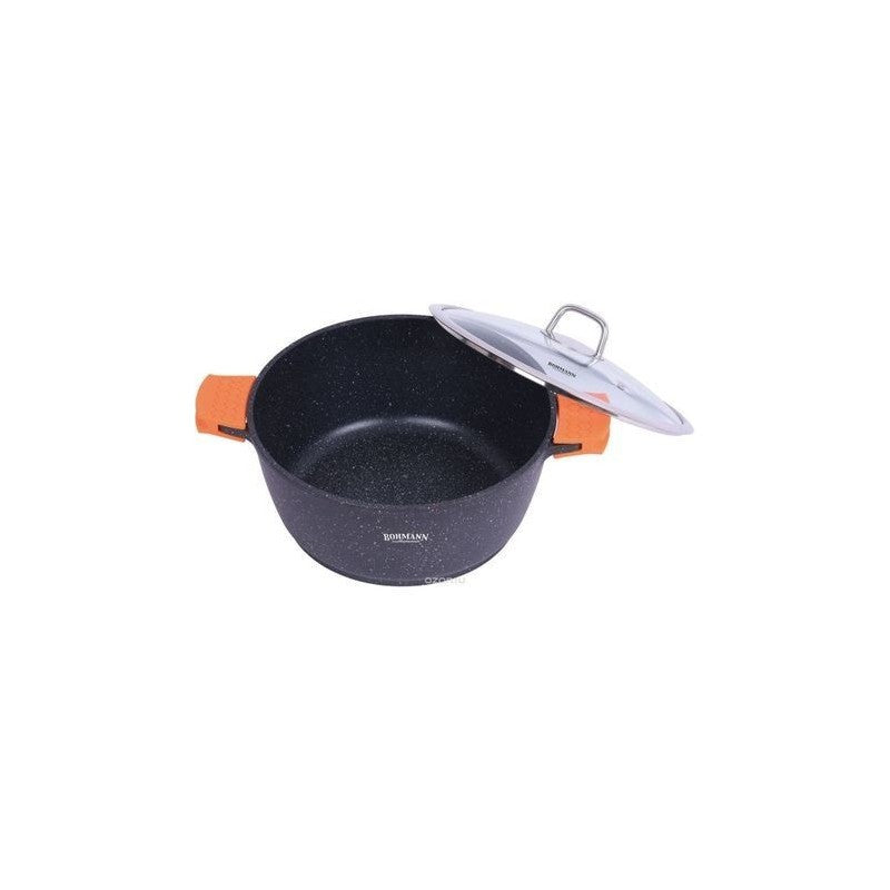 Алуминиева тенджера Bohmann 13L, 36x16CM, екстериор и интериор гранит, с капак
