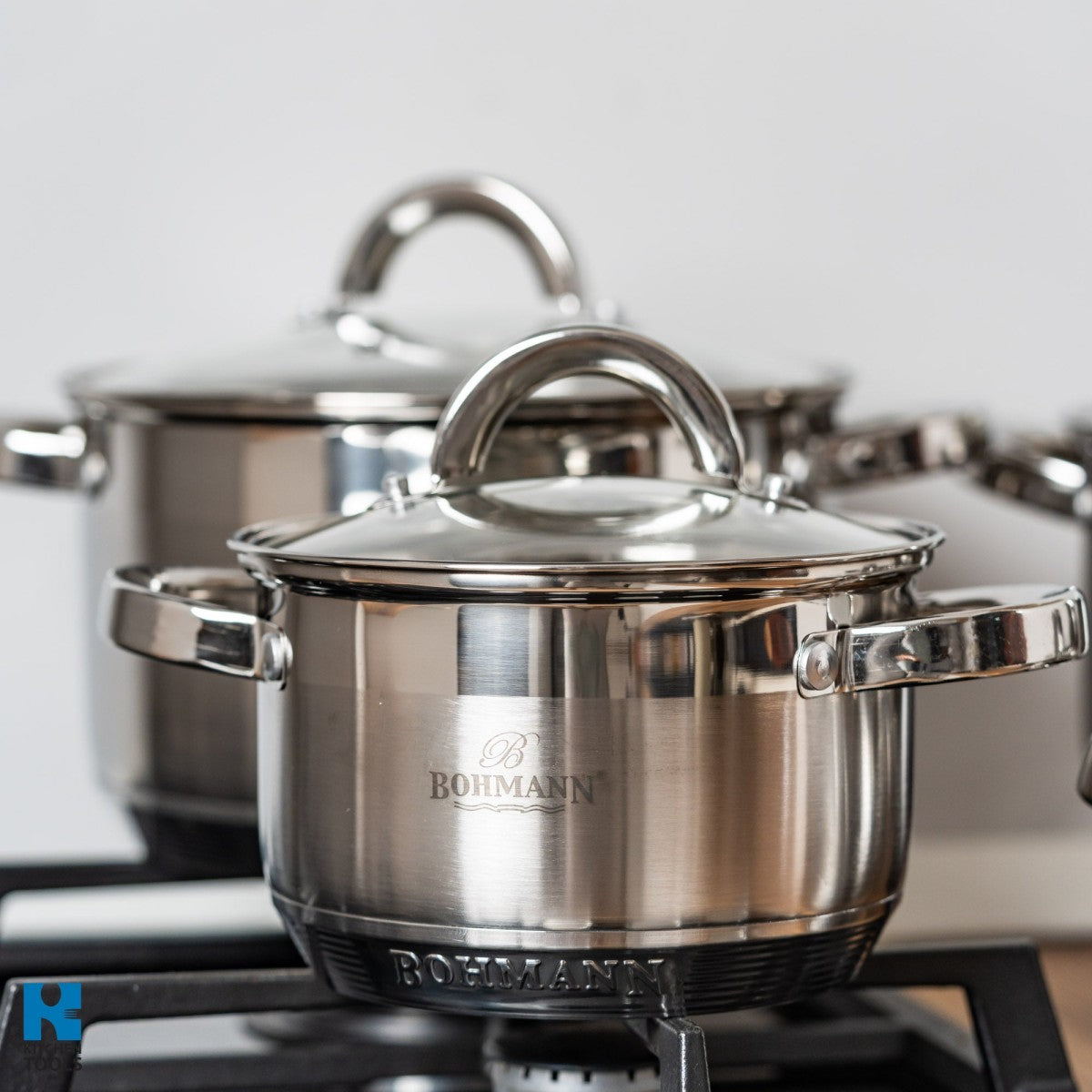 Комплект тенджери от 12 части неръждаема стомана Bohmann, Induction, PREMIUM, Австрия