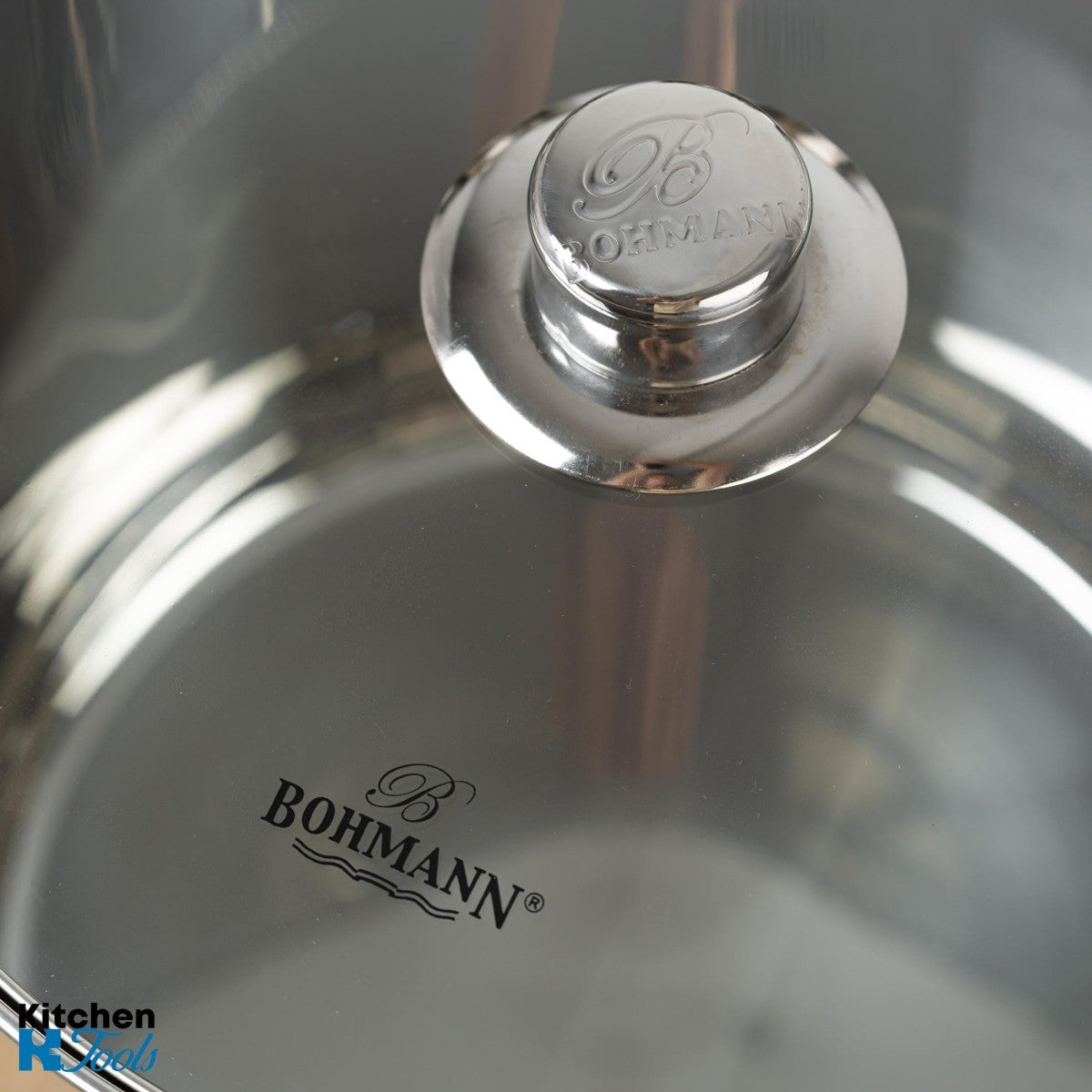 Комплект от 6 тенджери Bohmann от неръждаема стомана, (11.3L,13.6L,16.3L), индукция, 3-пластово дъно