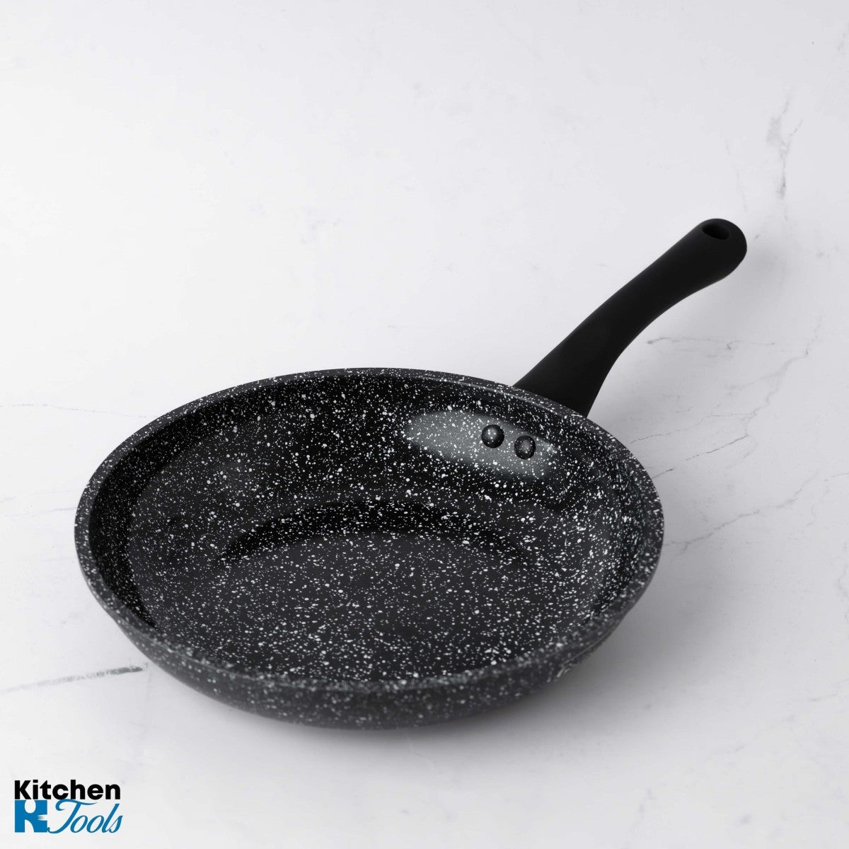 Тиган с незалепващо покритие, 24x4.7cm 1.6 L, керамично покритие, мека дръжка, Goldamnn, мрамор