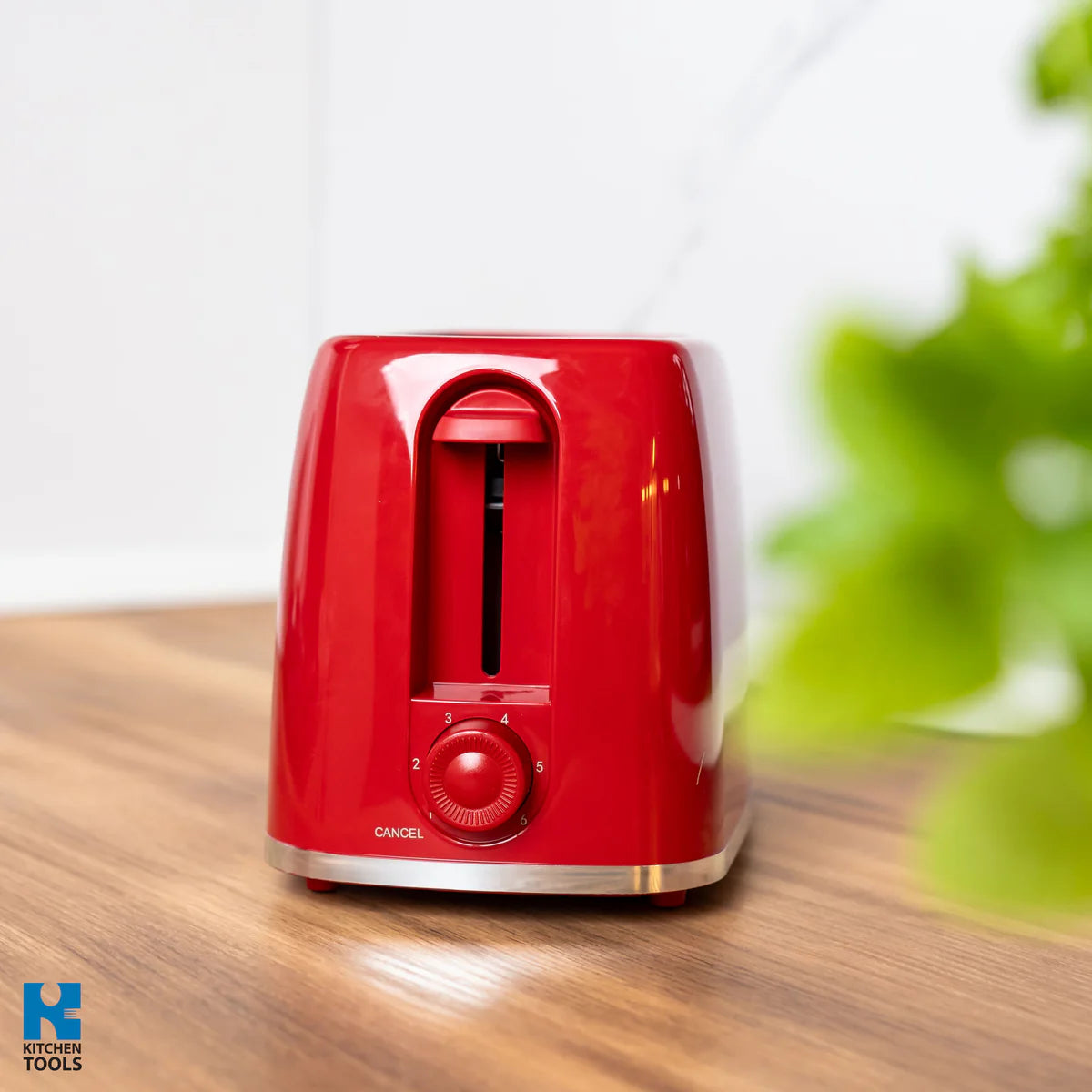 Тостер, 2 филийки, 700W, 6 нива на препичане, тава за трохи, автоматично изскачане, Oliver Voltz Daisy, червен