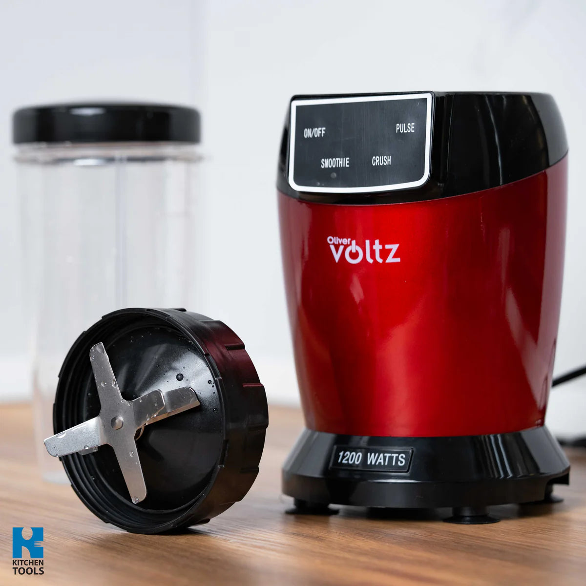Нутри блендер Oliver Voltz, 1200W, 2 чаши, 1 л/800 мл, Без BPA, LED дисплей, Сив (Copy)