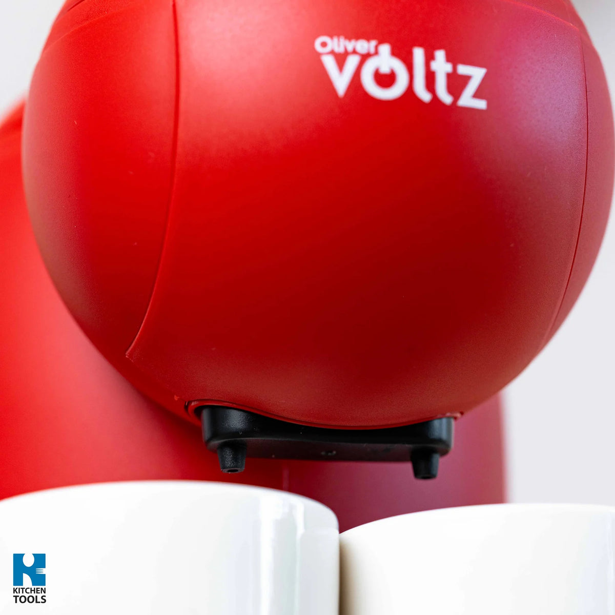 Кафемашина Oliver Voltz, 450W, 300 мл, 2 керамични чаши, Червен
