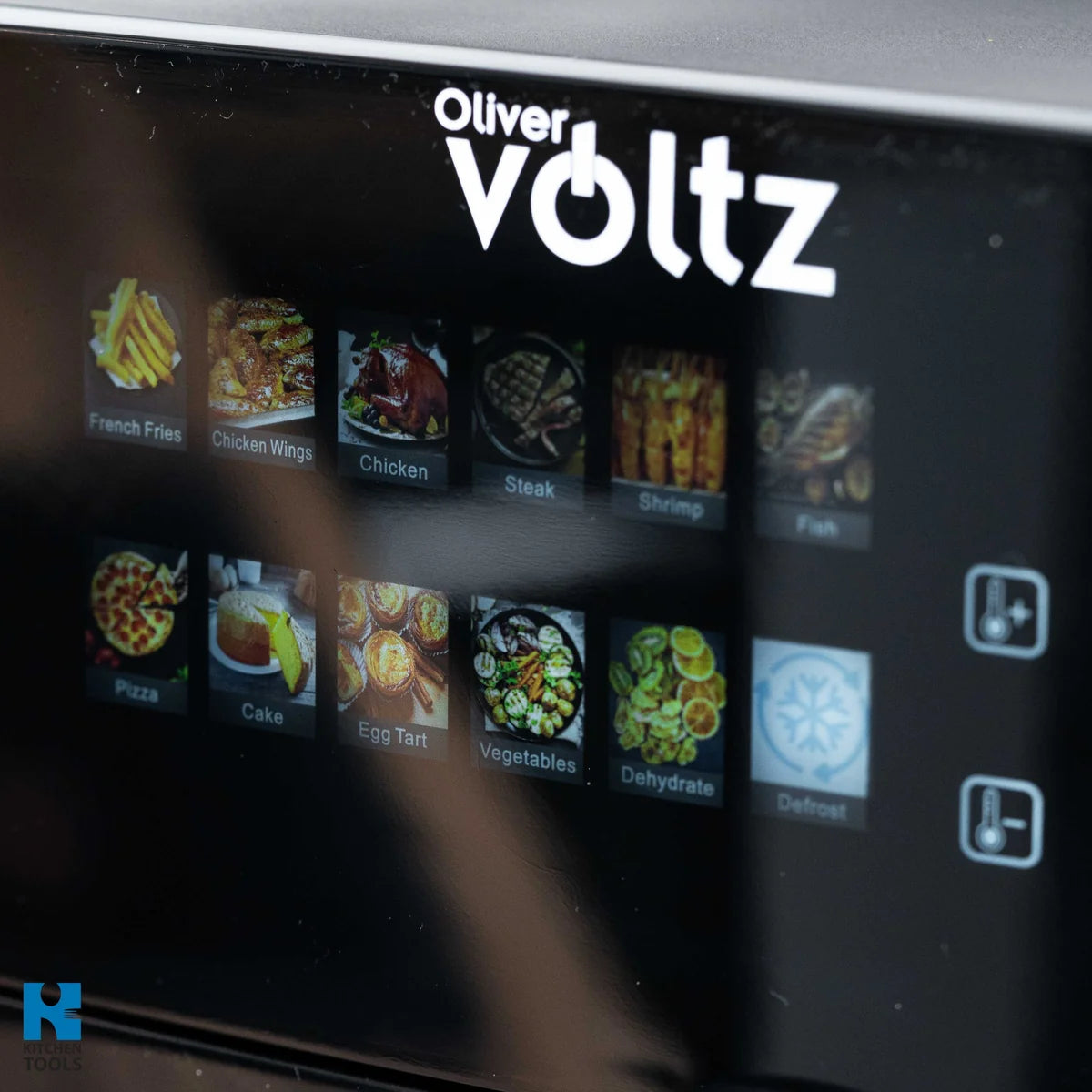 Еърфрайър с прозорец Oliver Voltz, 1800W, Двоен нагревател, 12 Програми, LED дисплей, 8 литра, Черен