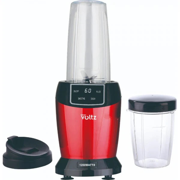 Нутри блендер Oliver Voltz, 1200W, 2 чаши, 1 л/800 мл, Без BPA, LED дисплей, Сив (Copy)