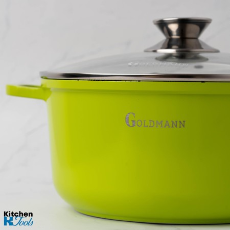 Зелена мраморна тенджера 2.3L, Goldmann