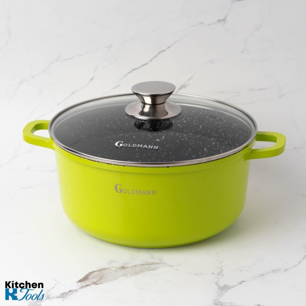 Зелена незалепваща тенджера 6.5L от Goldmann