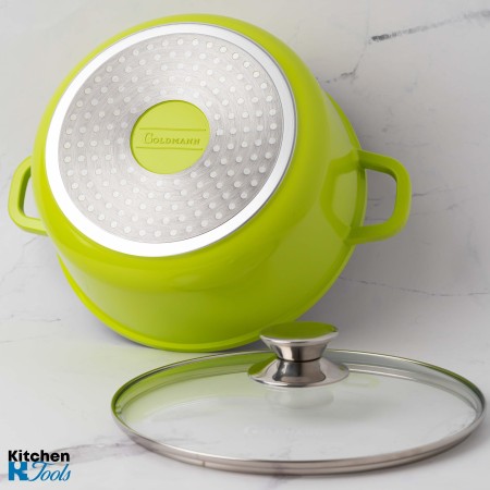 Зелена незалепваща тенджера 6.5L от Goldmann