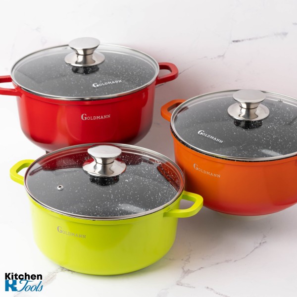 Зелена незалепваща тенджера 6.5L от Goldmann