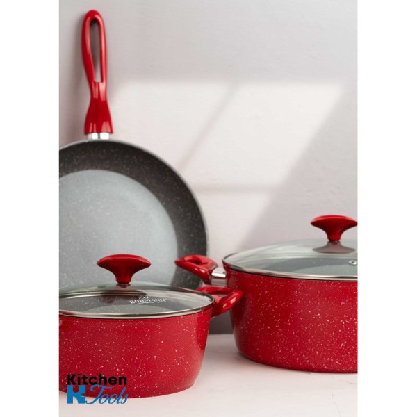 Комплект тигани Goldmann - 5 броя, червени