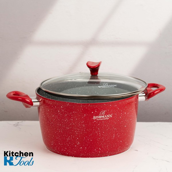 Висока тенджера 4.3L Bohmann, кована алуминиева, 24x13cm