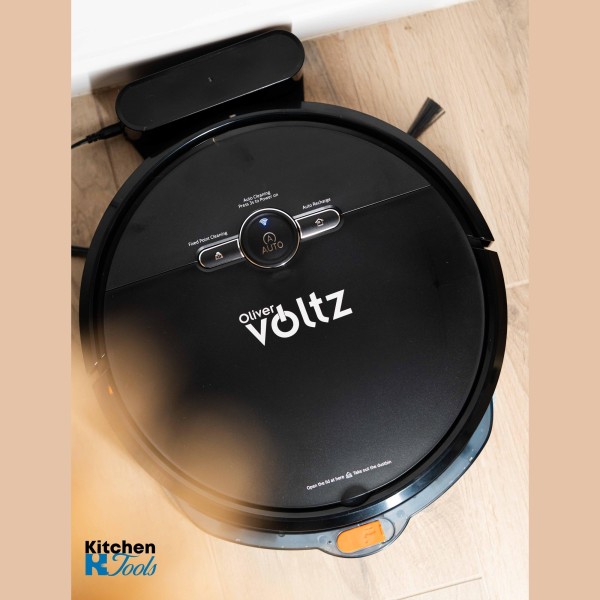 Прахосмукачка робот Oliver Voltz OV51004A, 4400mAh, 600 мл, До 200 m2, Wi-Fi, Tuya Smart, Жироскоп, Черен