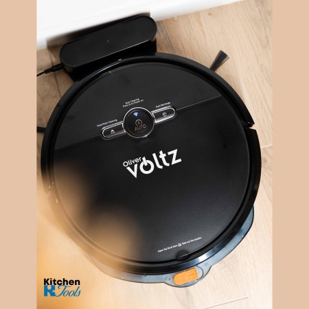 Прахосмукачка робот Oliver Voltz OV51004A, 4400mAh, 600 мл, До 200 m2, Wi-Fi, Tuya Smart, Жироскоп, Черен