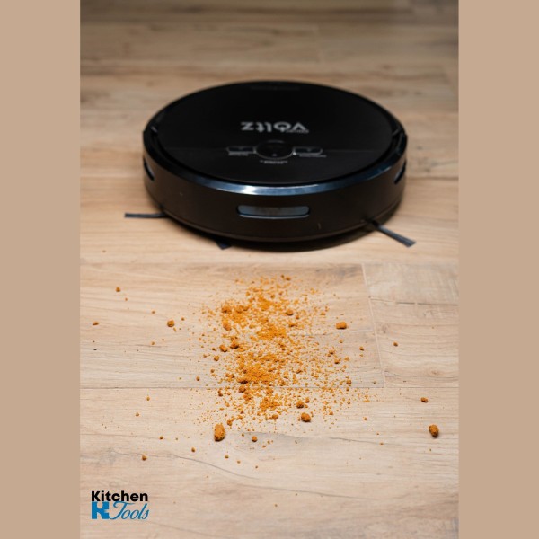 Прахосмукачка робот Oliver Voltz OV51004A, 4400mAh, 600 мл, До 200 m2, Wi-Fi, Tuya Smart, Жироскоп, Черен