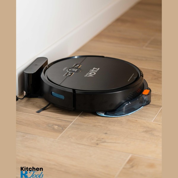 Прахосмукачка робот Oliver Voltz OV51004A, 4400mAh, 600 мл, До 200 m2, Wi-Fi, Tuya Smart, Жироскоп, Черен