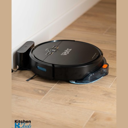 Прахосмукачка робот Oliver Voltz OV51004A, 4400mAh, 600 мл, До 200 m2, Wi-Fi, Tuya Smart, Жироскоп, Черен