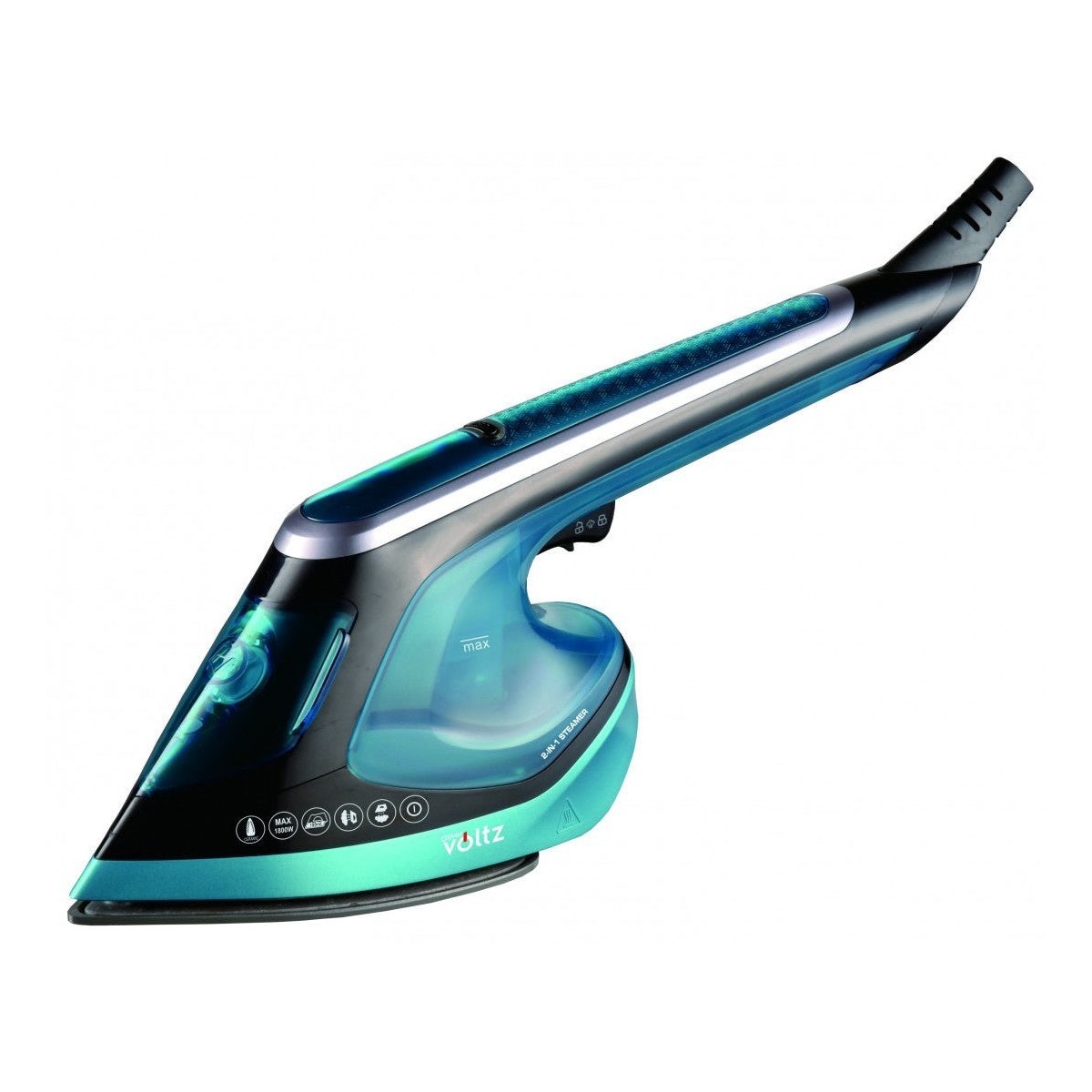 Уред за гладене с пара 2в1 Oliver Voltz OV51051C, 1800 W, 180 мл, Вертикално гладене, Термостат, Авто.изключване, Тюркоаз