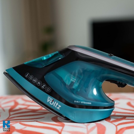 Уред за гладене с пара 2в1 Oliver Voltz OV51051C, 1800 W, 180 мл, Вертикално гладене, Термостат, Авто.изключване, Тюркоаз