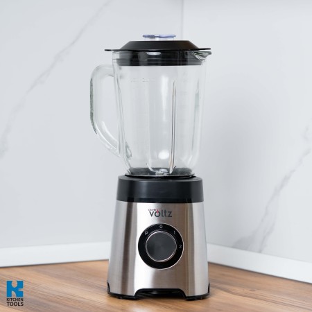 Блендер със стъклена купа, 1,5 литра, остриета от неръждаема стомана, 800 W, 2 скорости + импулсна функция, Oliver Voltz