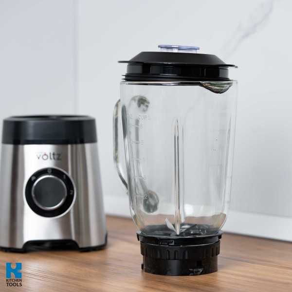 Блендер със стъклена купа, 1,5 литра, остриета от неръждаема стомана, 800 W, 2 скорости + импулсна функция, Oliver Voltz