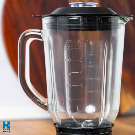 Блендер със стъклена купа, 1,5 литра, остриета от неръждаема стомана, 800 W, 2 скорости + импулсна функция, Oliver Voltz