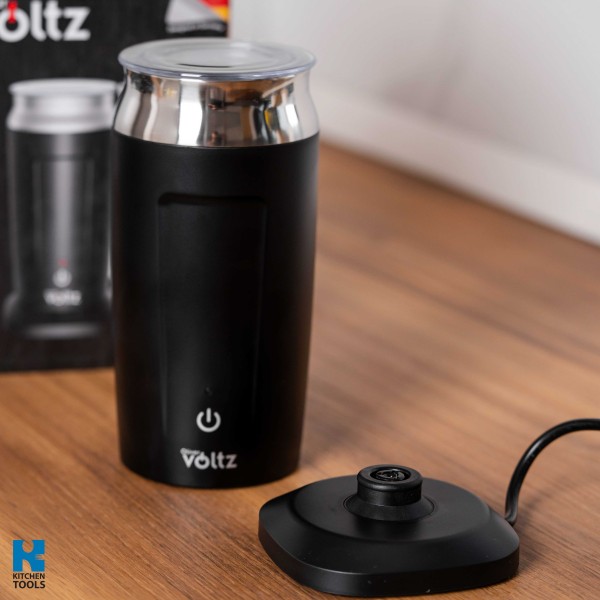 Уред за разпенване на мляко 3в1 Oliver Voltz OV51176A, 240 мл, 500W,  термозащита STRIX, Неръждаема стомана, Черен/сив