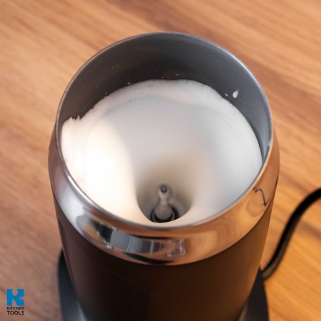 Уред за разпенване на мляко 3в1 Oliver Voltz OV51176A, 240 мл, 500W,  термозащита STRIX, Неръждаема стомана, Черен/сив