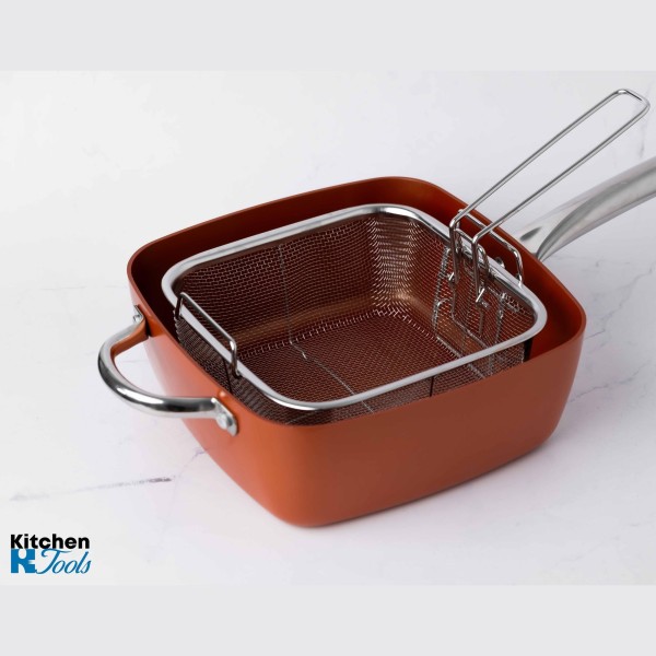 Тигани с неръждив покритие и меден ринг 4.5л