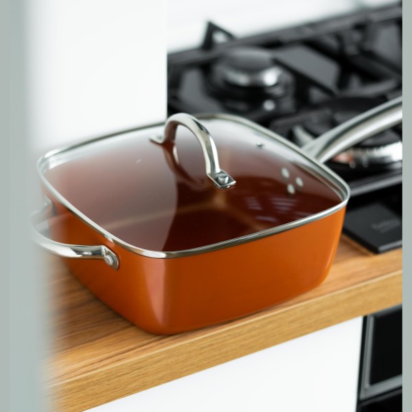 Тигани с неръждив покритие и меден ринг 4.5л