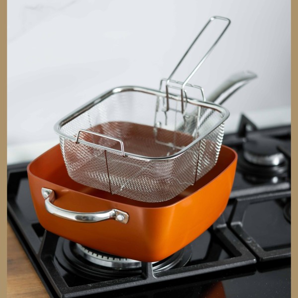 Тигани с неръждив покритие и меден ринг 4.5л