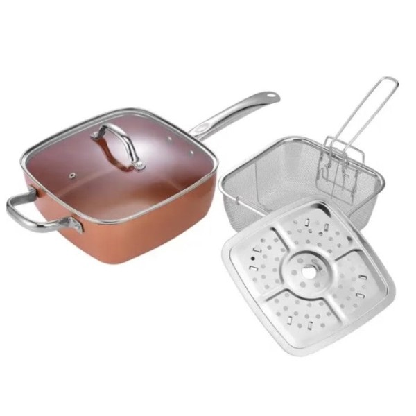 Тигани с неръждив покритие и меден ринг 4.5л