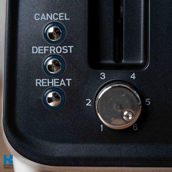 Тостер, 2 филийки, 3 функции, 800W, Cool Touch, електронно управление, функция за размразяване, Oliver Voltz, бял