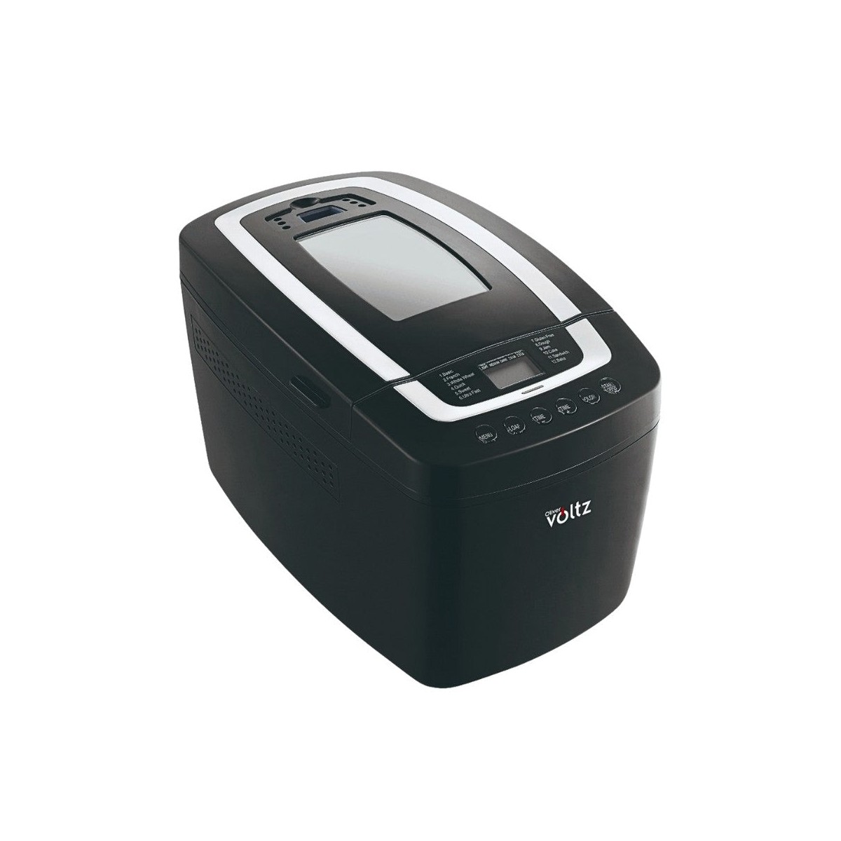Хлебопекарна, 12 програми, 3 нива на изпичане, 800W, 1.25кг, LCD екран, Oliver Voltz, черна