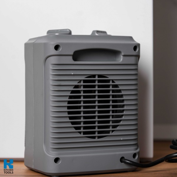 Керамична вентилаторна печка Oliver Voltz OV51970H, 1500W, 3 режима, 2 темп. настройки, Термостат, Защита при преобръщане, Сив