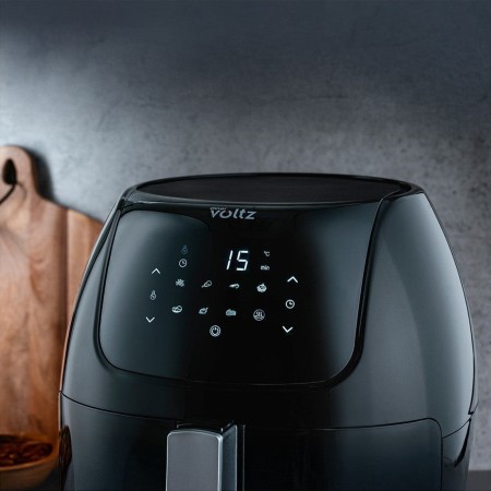 Airfryer 8 в 1, 1800W, 7.7 литра, 80°C - 200°C, 60 мин. таймер, LED екран, 8 програми, Oliver Voltz, черен