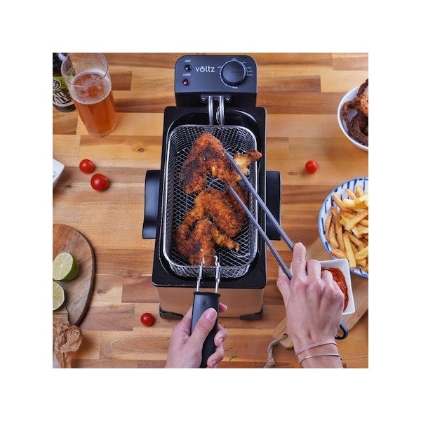 Фритюрник Voltz 3L, 2200W, неръждаема стомана