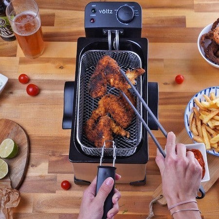 Фритюрник Voltz 3L, 2200W, неръждаема стомана