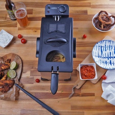 Фритюрник Voltz 3L, 2200W, неръждаема стомана