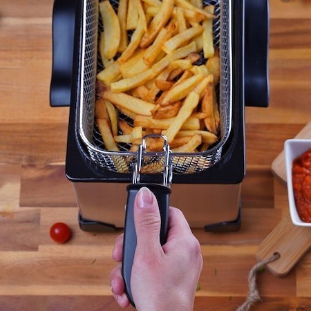 Фритюрник Voltz 3L, 2200W, неръждаема стомана