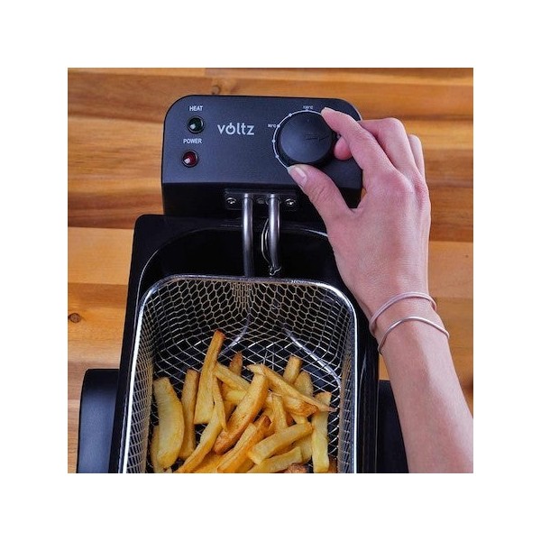 Фритюрник Voltz 3L, 2200W, неръждаема стомана