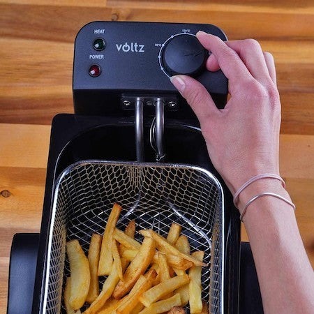 Фритюрник Voltz 3L, 2200W, неръждаема стомана