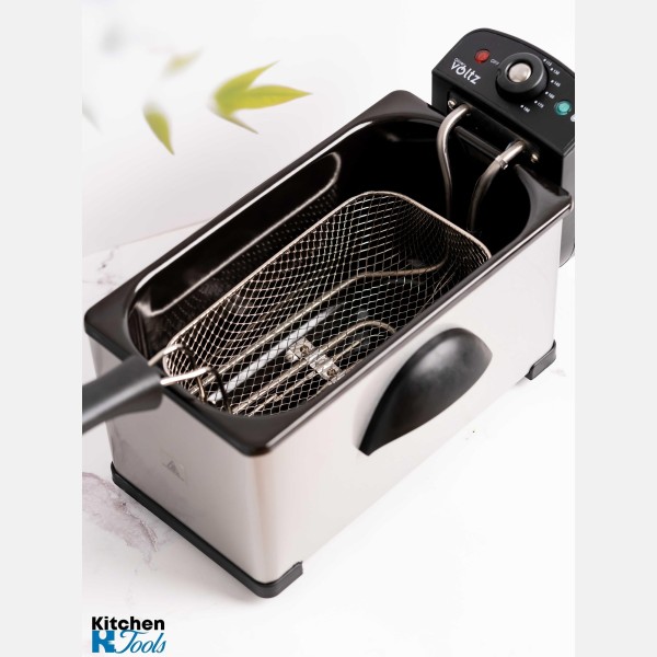 Фритюрник Voltz 3L, 2200W, неръждаема стомана