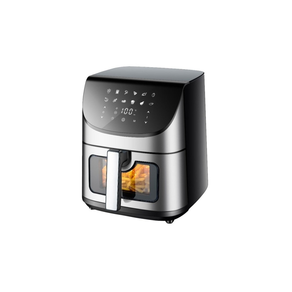Airfryer ClearView 12 в 1, 1700 W, 7 литра, 80°C - 200°C, 60 мин. таймер, 12 програми, Oliver Voltz, черен