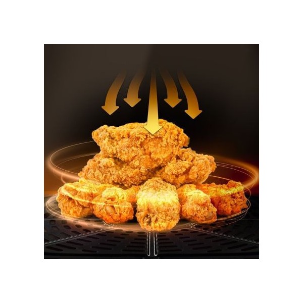 Airfryer ClearView 12 в 1, 1700 W, 7 литра, 80°C - 200°C, 60 мин. таймер, 12 програми, Oliver Voltz, черен